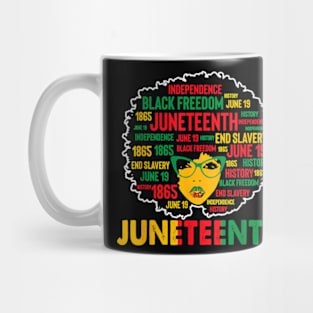 Juneteenth Women Queen African American Black Afro Mug